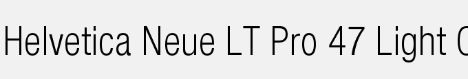 Helvetica Neue LT Pro 47 Light Condensed